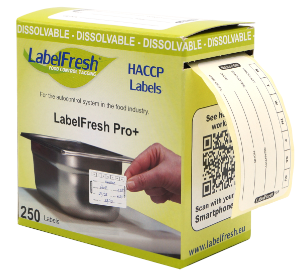 Labelfresh HACCP Etiketten 70x45mm Dissolvable 7 Days